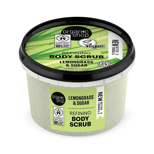 Organic Shop Peeling de zahăr tonifiant Organic Lemongrass & Sugar (Body Scrub) 250 ml