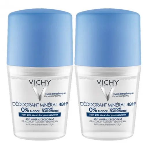 Vichy Set deodorante cu bile minerale (Mineral Deodorant) 2 x 50 ml