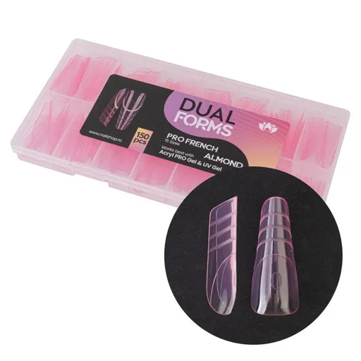 Tips Pro French Almond Dual Forms - set 150 buc.