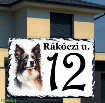 Házszám tábla Border Collie 1 mintával