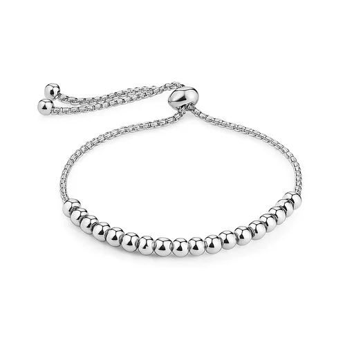 Troli Brățară reglabilă cu bilă de culoare argintie