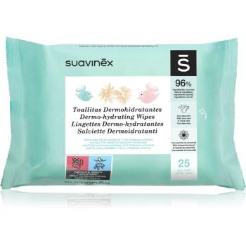 Suavinex Baby Dermo-hydrating Wipes vlhčené obrúsky na tvár a telo 25 ks