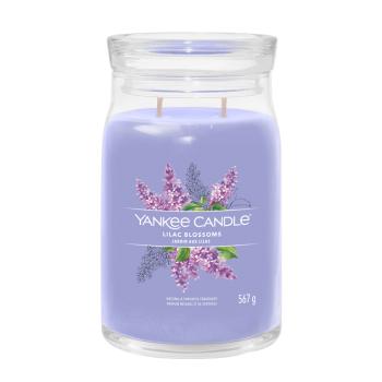 Yankee Candle Lumânare aromatică Signature sticlă mare Lilac Blossoms 567 g