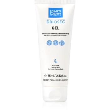 MartiDerm Driosec Gel Antitranspirante gel pentru mâini și picioare, împotriva transpirației excesive 75 ml