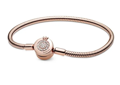 Pandora Brățară de lux cu coroană Rose 589046C01 19 cm
