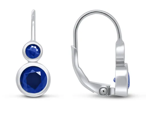 Brilio Silver Cercei argintii cu zirconii albastru închis EA65