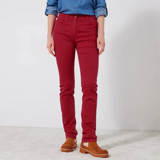 Pantaloni lungi slim de culoare uni