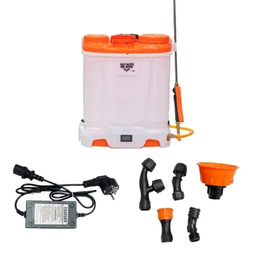 Pulverizator electric , 30 W, capacitate rezervor 18 litri, presiune 6 bar, debit 2.9 l/min, acumulator 12 V, 8 Ah, cu 5 duze stropire