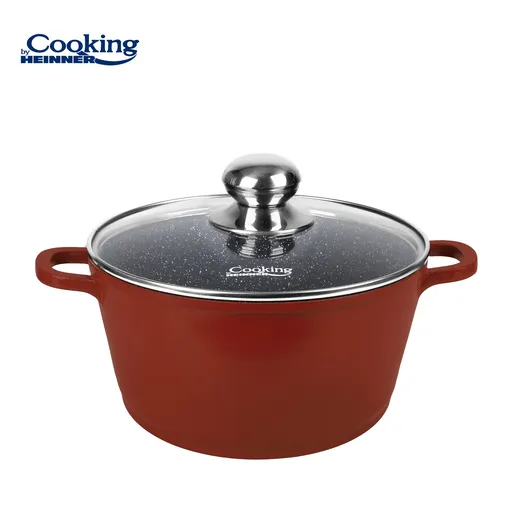 Oala cu capac Cooking by Heinner, Calabria, 26x12 cm, 5.3 L, aluminiu, multicolor