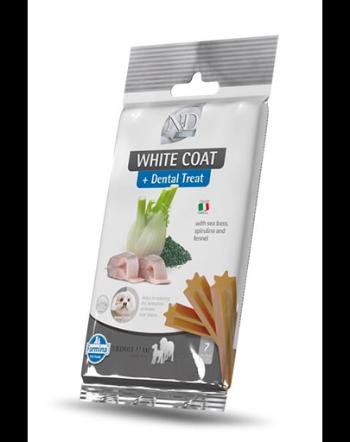FARMINA N&amp;D White Dental Treat Coat Sea bass Medium/Maxi 100 g gustare dentara caine talie medie si mare