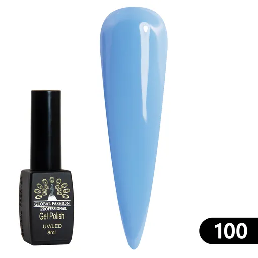 Gel Lac Global Fashion Black Elite 100, 8 ml, TPO Free