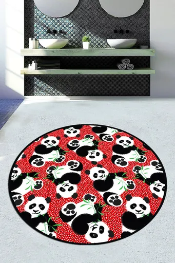 Covoras de baie, L'essentiel Maison, Pandam esuriit Circle Djt 140, Multicolor