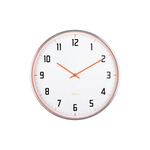 Karlsson 5969OR ceas de perete design, portocaliu,diametru 40 cm, portocaliu
