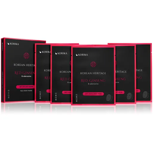 KORIKA Set de măști cu pânză anti îmbătrânire Korean Heritage 5 × 25 g