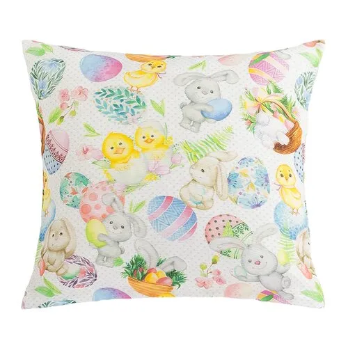 Pernă Bellatex EMA Iepuraș de Paște, Pui, 45 x 45cm