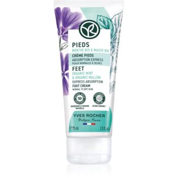 Yves Rocher Pieds crema nutritiva pentru picioare Organic Mint & Organic Mallow 75 ml