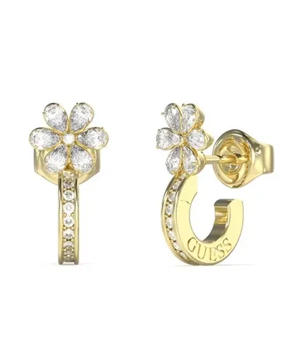 Guess Cercei semicirculari placați cu aur cu flori Lily JUBE05110JWYGT/U