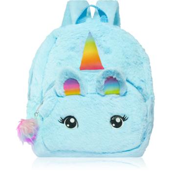 BrushArt KIDS Fluffy unicorn backpack Large rucsac pentru copii Blue (29 x 33 cm) 1 buc