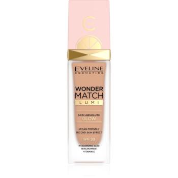 Eveline Cosmetics Wonder Match Lumi fond de ten hidratant si catifelant SPF 20 culoare 25 Sand Beige 30 ml