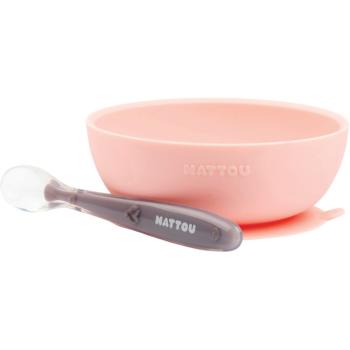 NATTOU Tableware Set of 2 Pieces serviciu de masă pentru copii Pink 2 buc