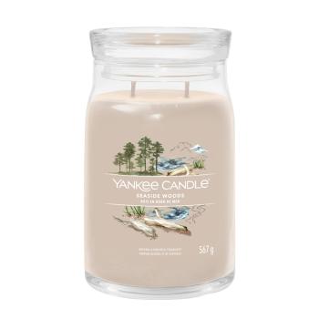 Yankee Candle Lumânare aromatică Signature sticlă mare Soft Woods 567 g