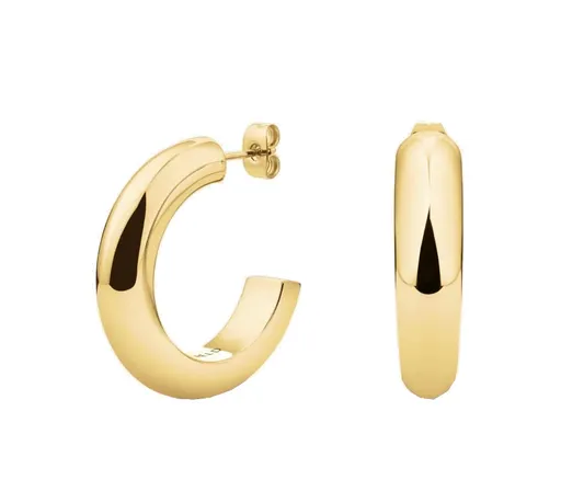 Rosefield Cercei rotunzi evidenți din oțel placat cu aur Daily Solid JEDSG-J803