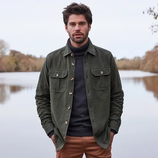 Jachetă de flanelă pentru cămașă de o singură culoare