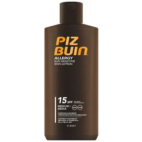 Piz Buin Loțiune pentru protecția solara pentru pielea sensibilăAllergy SPF 15 (Sun Sensitive Skin Lotion) 200 ml