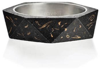 Gravelli Inel elegant din betonCubist Fragments Edition cupru / antracit GJRUFCA005 50 mm