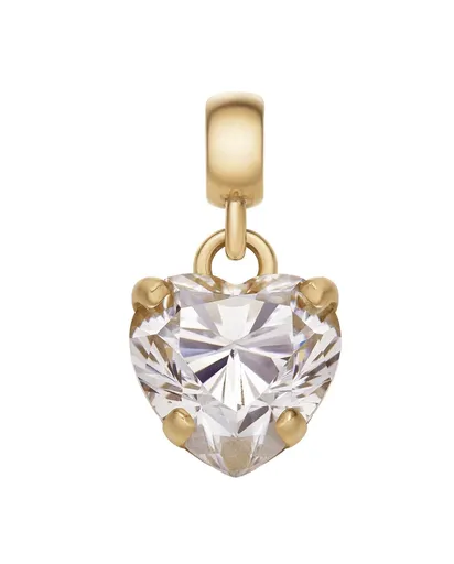 Daniel Wellington Pandantiv placat cu aur, decorat cu o inimă transparentă Charms DW00400429