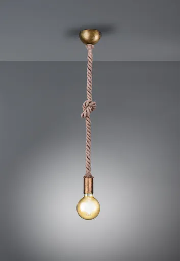 Lustra Rope, TRIO, 12x150 cm, 60W, 1x E27, metal, bronz antic