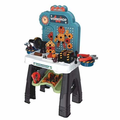 Atelier pentru copii cu unelte Baby Mix, albastru, 66,5 x 55 x 26,5 cm