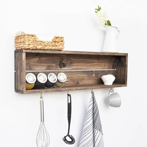 Raft de bucatarie, Hanah Home, Aa072, 70x21x10 cm, Maro