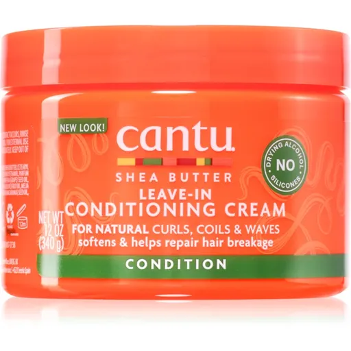 CANTU Shea Butter Leave-In Conditioning Cream balsam (nu necesita clatire) pentru par ondulat si cret 340 g