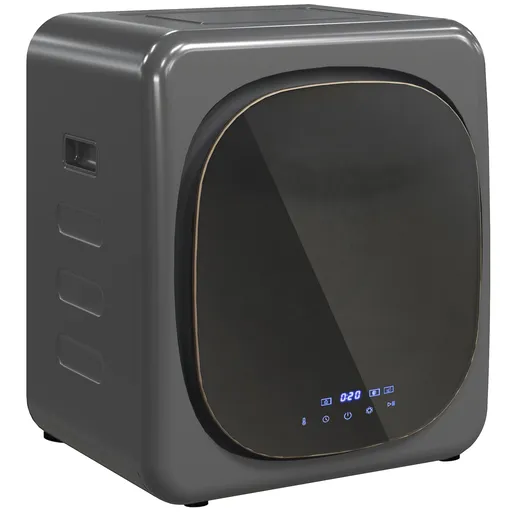 HOMCOM Uscător de rufe cu dezinfecție UV, design compact, capacitate de 4 kg, oțel inoxidabil, Gri | Aosom Romania