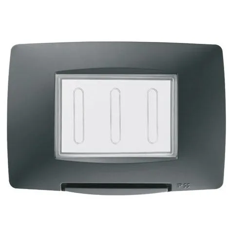 Rama de etansare 3 module IP55 Gewiss Chorus GW16703TN, negru