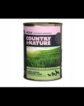 COUNTRY&amp;NATURE Hrana fara cereale pentru caini, cu iepure 400 g