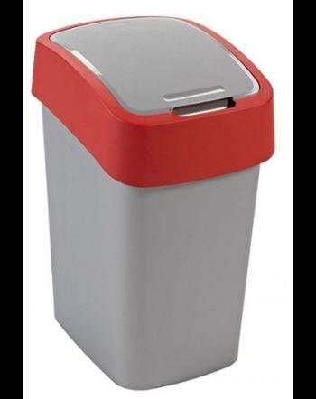 CURVER Cos de gunoi &quot;FLIP BIN&quot; 9 L argintiu / rosu