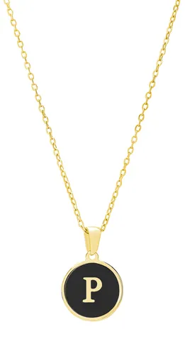 Troli Colier original placat cu aur cu litera P