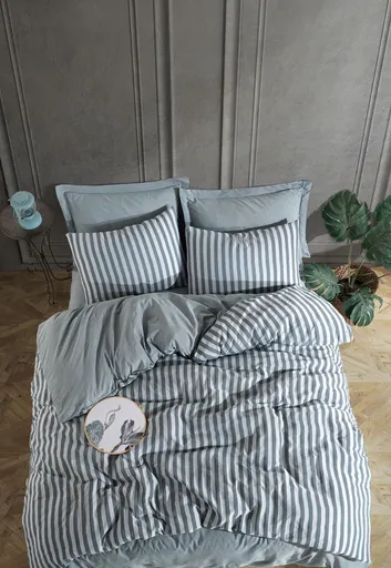 Lenjerie de pat dubla, L'essentiel Maison, Road Potlu, Verde