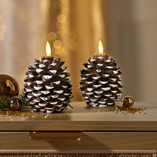 Lumânare cu LED-uri spirală "Con"