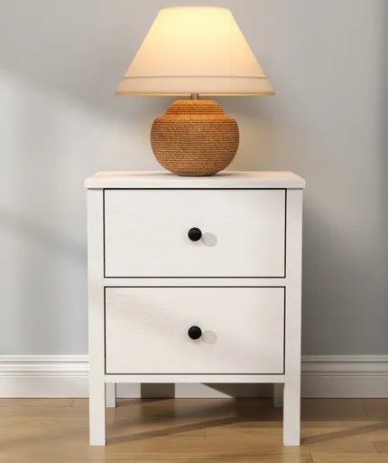 Noptiera, Hanah Home, FRN-20029, 50x62x38 cm, Maro/Alb