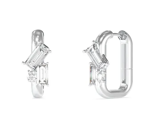 Guess Cercei ovali strălucitori din oțel Chandelier JUBE05361JWRHT/U