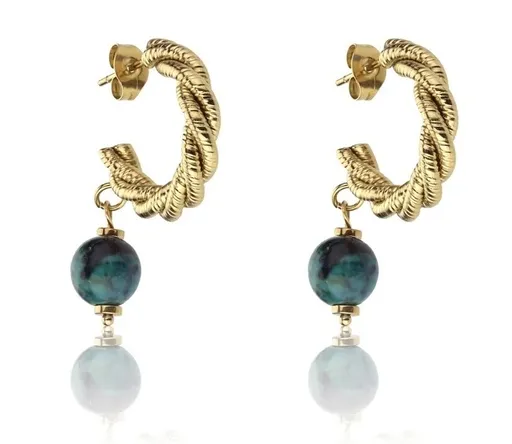 Marc Malone Cercei la modă placați cu aur Grace Green Earrings MCE23004G