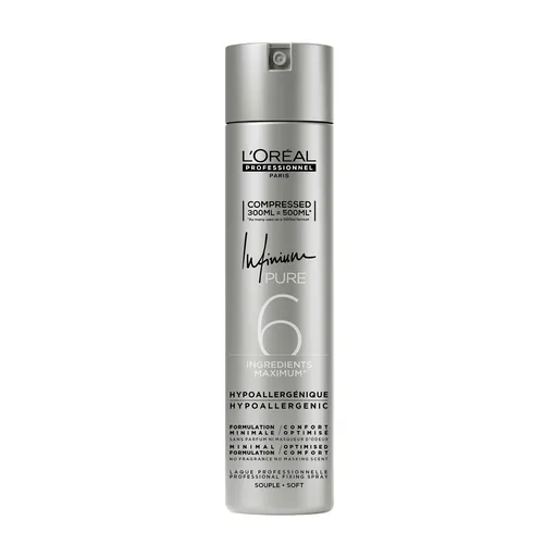 L'Oréal Professionnel Fixativ de păr cu formulă hipoalergenică și fixare ușoară Infinium Pure Soft (Hairspray) 300 ml