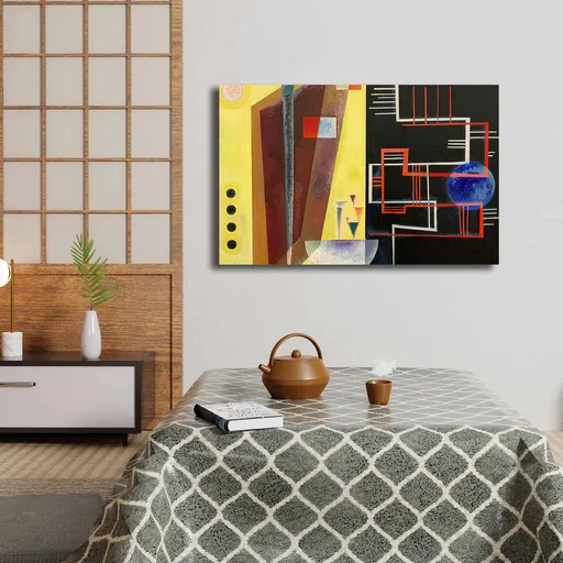 Tablou decorativ, 4570KANDINSKY011, Lemn, Multicolor