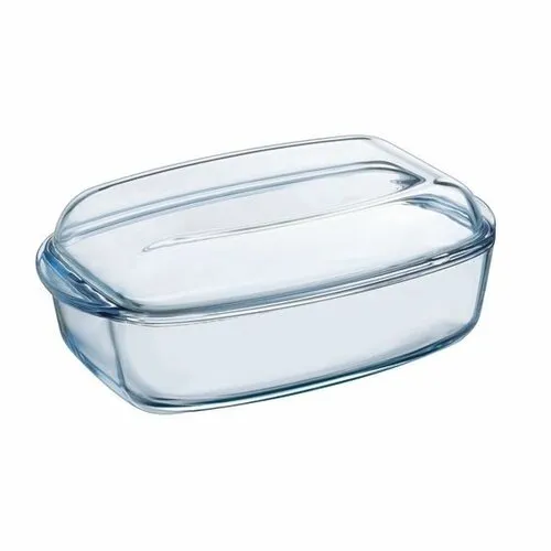 Tavă de copt din sticlă Pyrex cu capac, 6,7 l