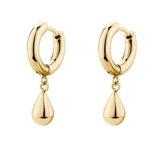 Brosway Cercei rotunzi placați cu aur cu pandantive Tear Drop Perfect BPC45