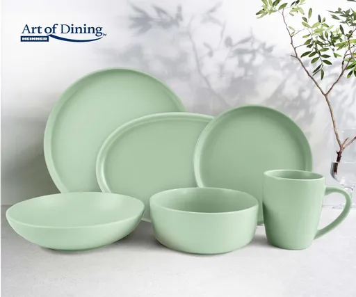 Set 6 farfurii adanci Yvonne, Art of Dining by Heinner, 20 cm, ceramica, turcoaz