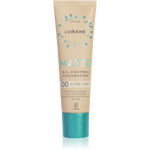 Lumene Matte Oil-Control machiaj cu efect matifiant SPF 20 culoare 00 Ultra Light 30 ml